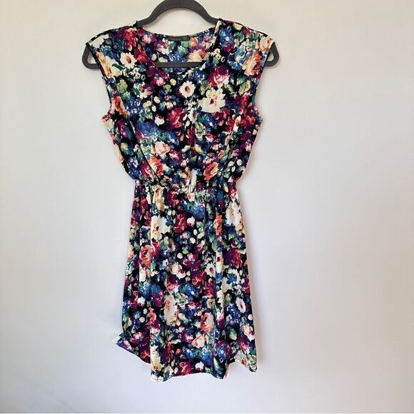 Soprano Colorful Floral Sleeveless Mini Fit And Flare Dress XS - Picture 11 of 14